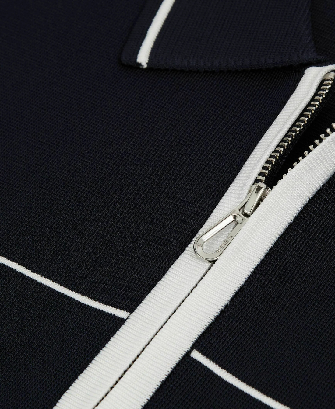 Regular Fit Bradford Half Tipped Polo Shirt – Navy/White